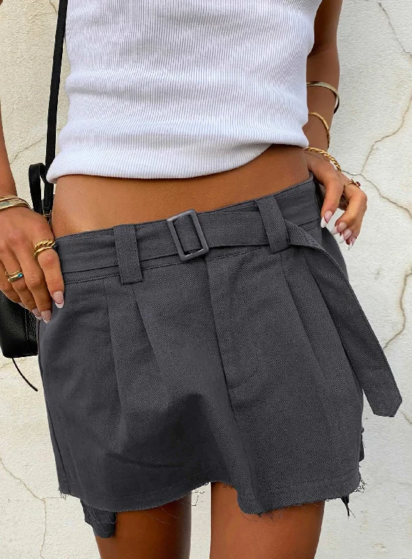 Women's Sporty Chic Clothes Elle Mini Skirt Grey