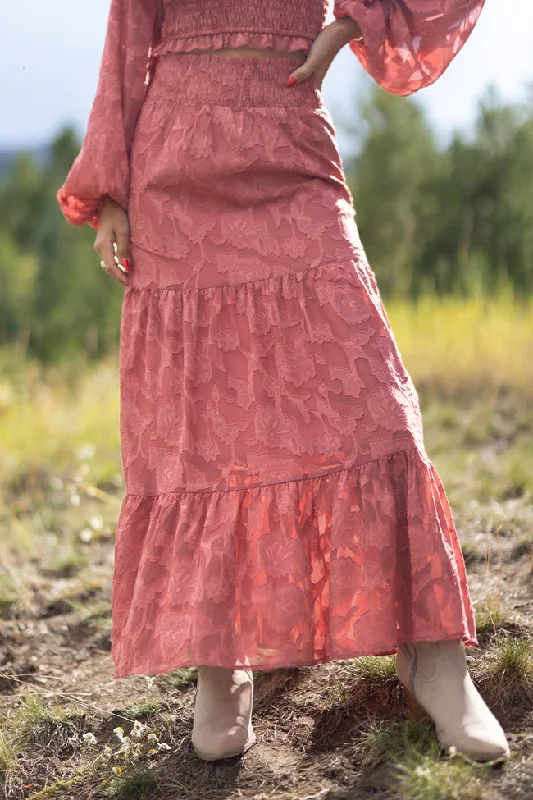 Flash Sales Today Top Of The World Terracotta Maxi Skirt FINAL SALE