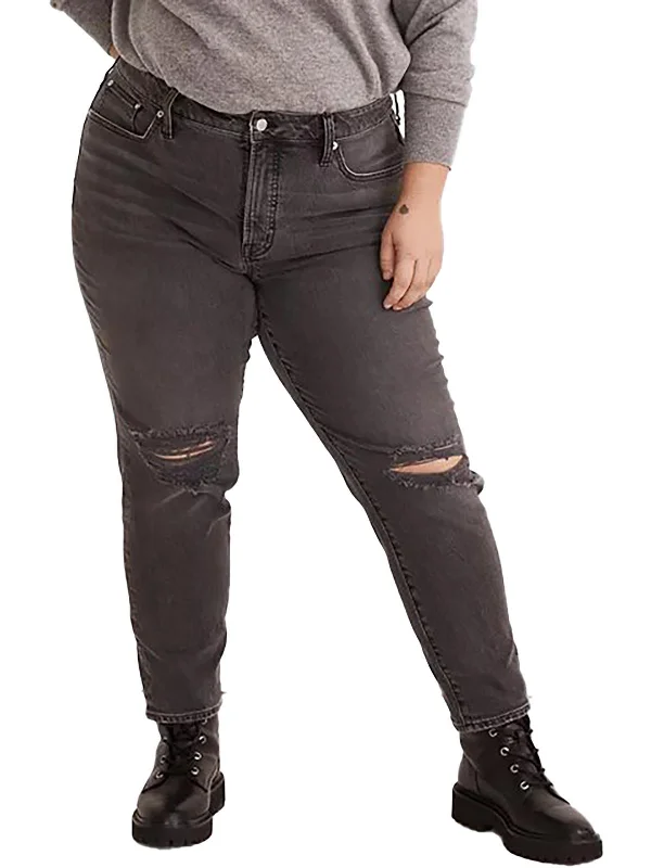 Women's Transitional Garments Plus Womens High-Rise Destroyed Skinny Jeans