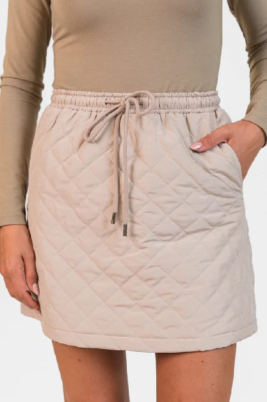 Sustainable Fashion Clothing For Women Colder Weather Mushroom Quilted Skort