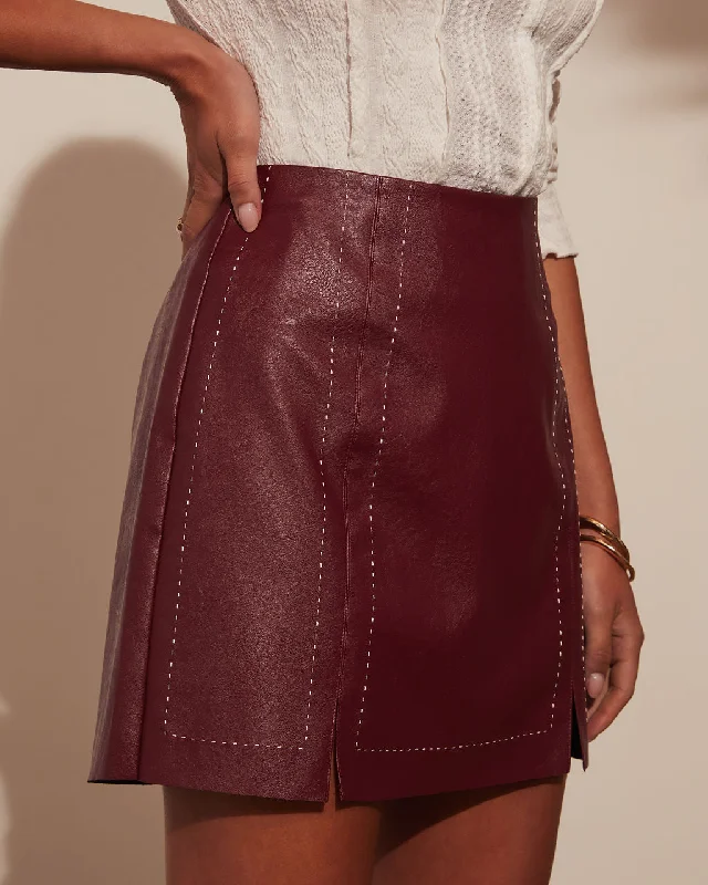 Women's Garments Wynne Faux Leather Mini Skirt