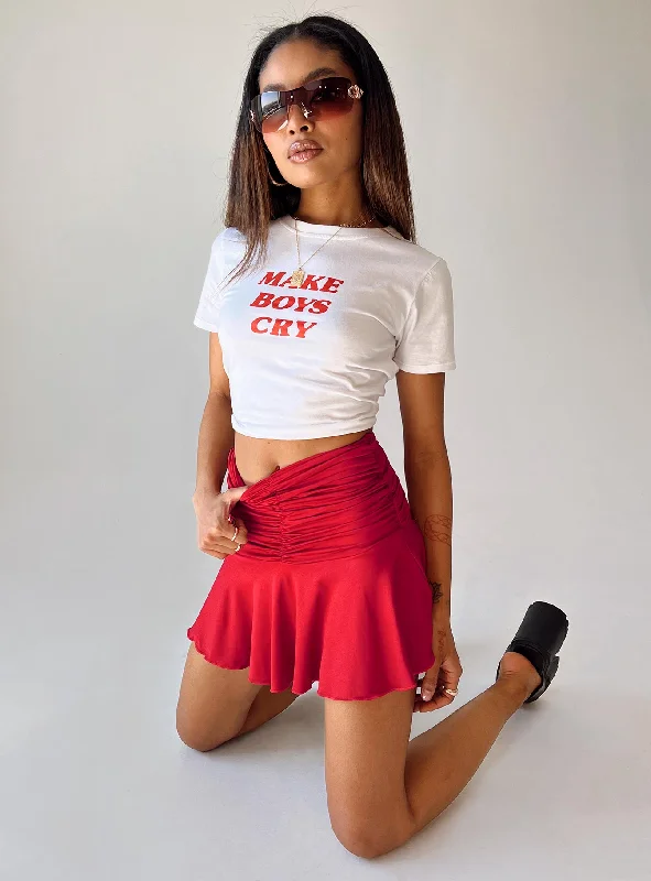 Bundle Offer Wilcox Mini Skirt Red