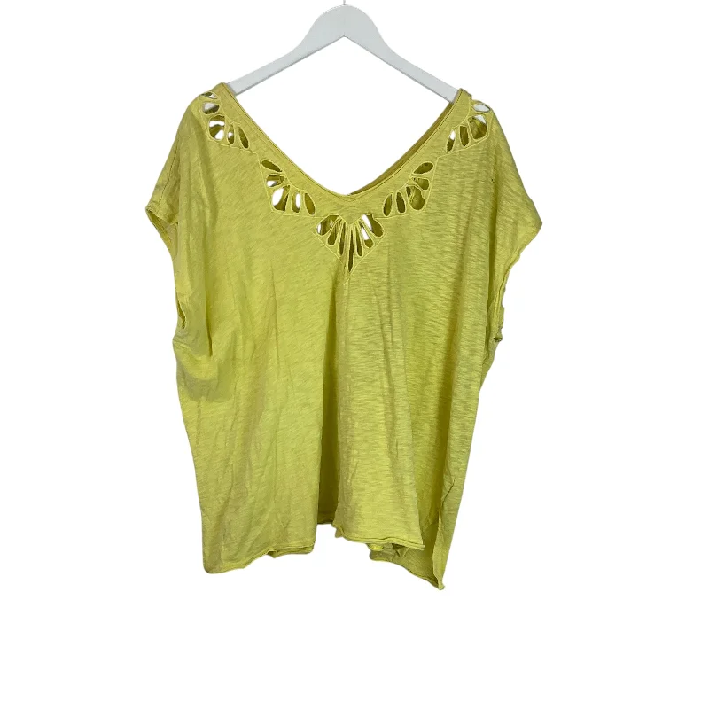 Women's Seasonal Clothes Top Short Sleeve By Free People In Yellow