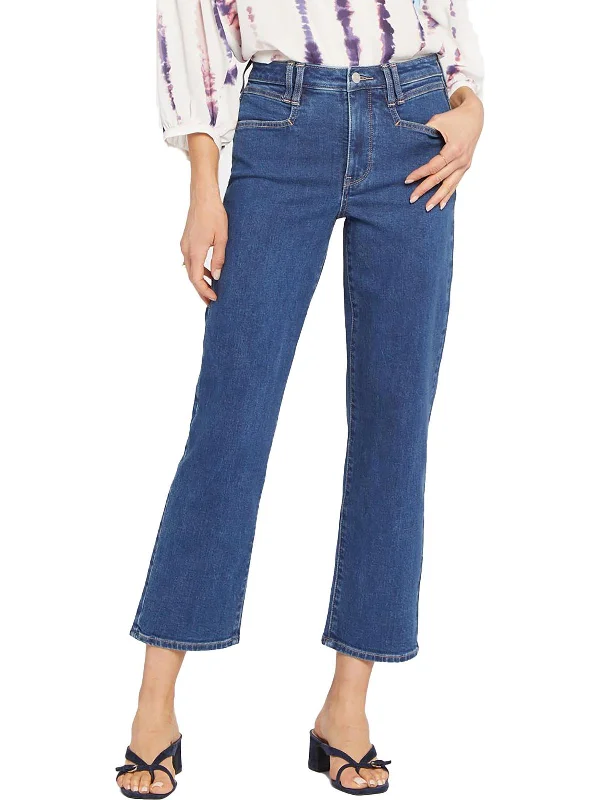 Women's Festive Attire Womens Ankle Relaxed Straight Leg Jeans