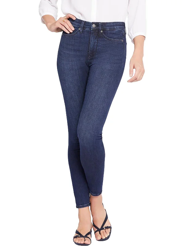 Stylish Women's Garments Ami Womens High-Rise Dark Wash Skinny Jeans