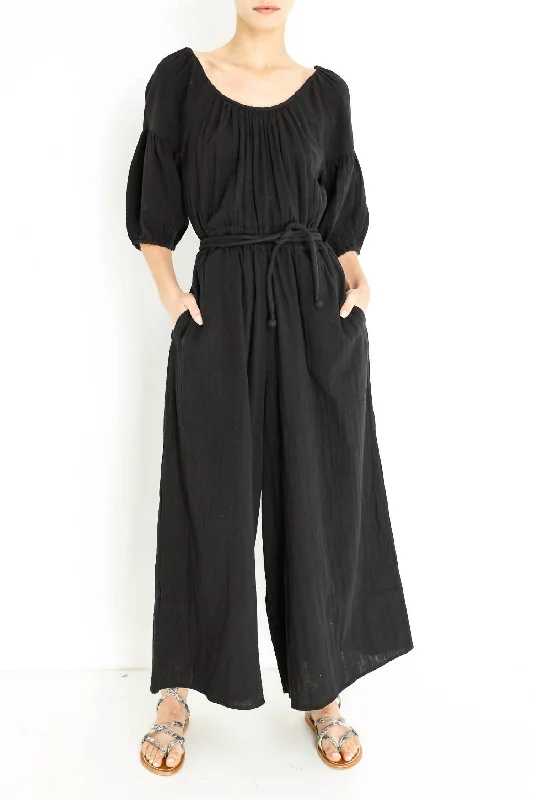 Affordable Women's Clothing Camelia Jumpsuit In Black