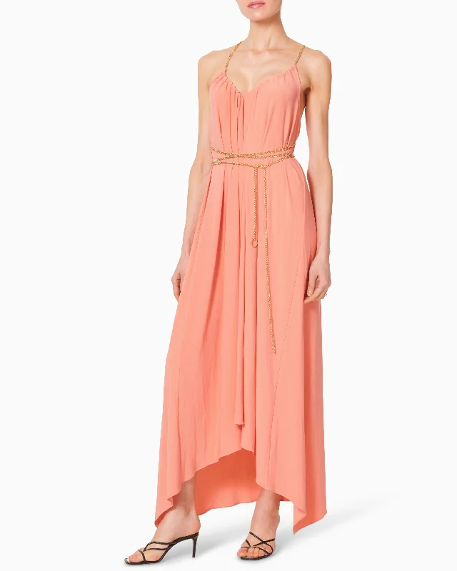 Chic Urban Fashion Look Ryder Chain Trim Dress - Deco Rose