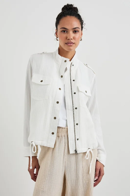 Women's Casual Wear Outfit COLLINS JACKET - GAUZE WHITE