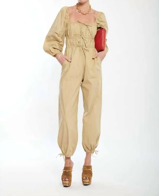 Women's Outerwear Clothing Amalie Jumpsuit in Dune