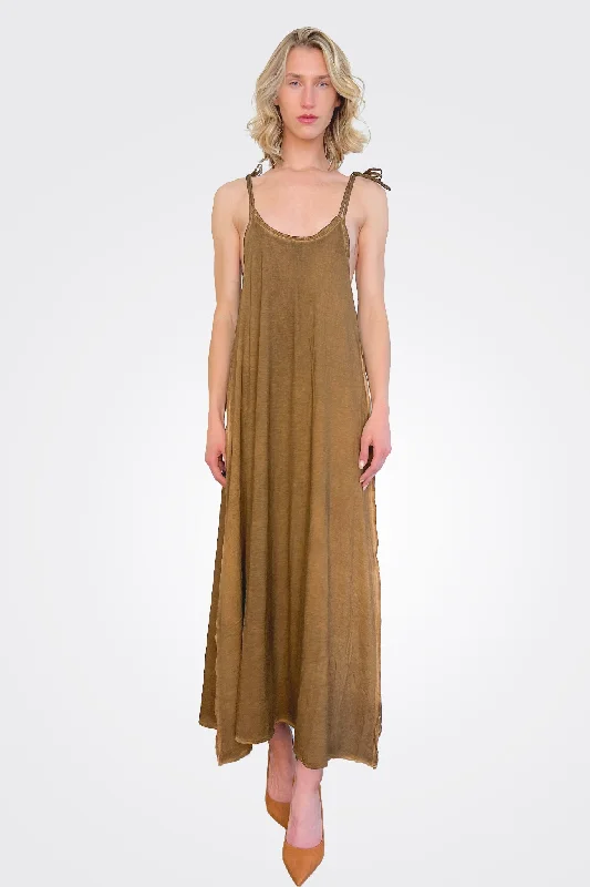 Attire Sale Tie Dress - Bark