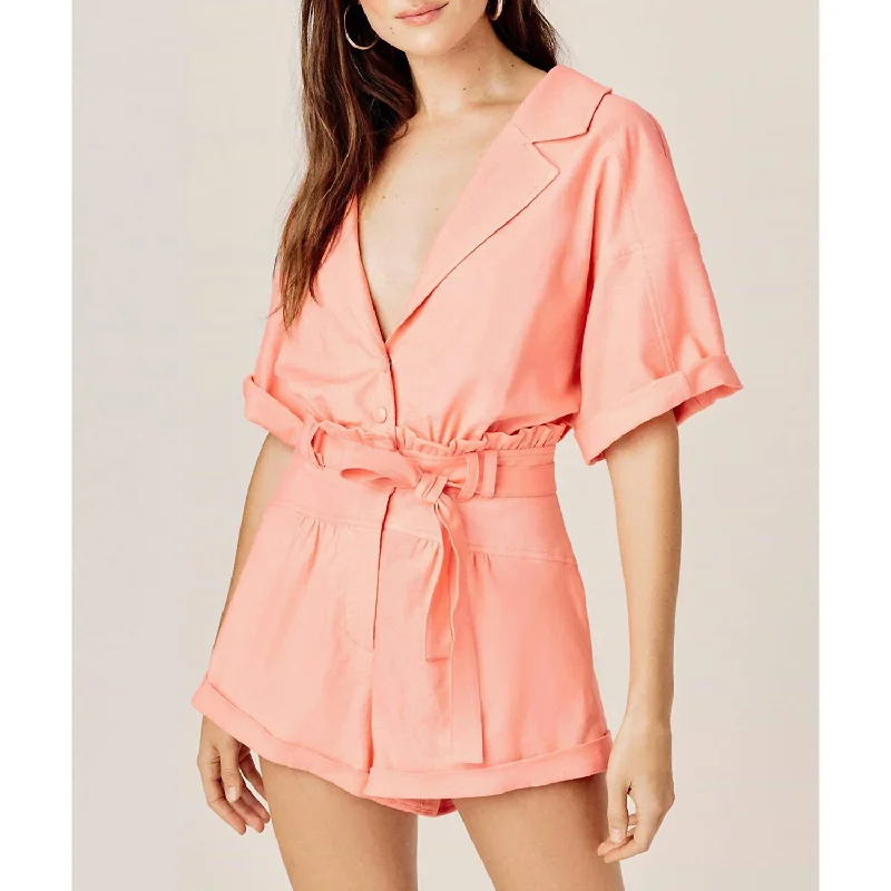 Women's Loungewear Clothes Millie Romper In Mango