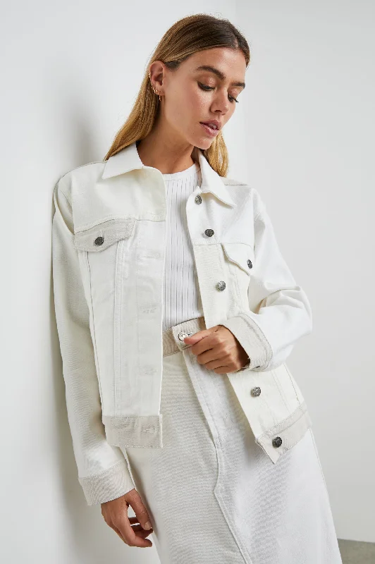 Women's Trendy Outfits MULHOLLAND JACKET - ECRU PATCHWORK