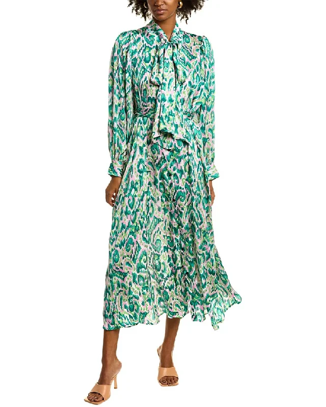 Online Boutiques Clothing Beulah Scarf Neck Maxi Dress