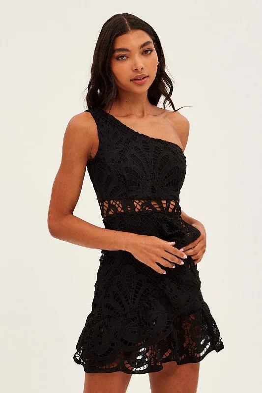 Women Clothing Black Dress Lace