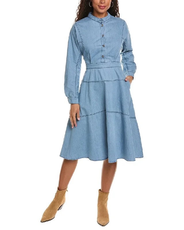 Women's Comfortable Lounge Attire Gracia Denim Shirtdress