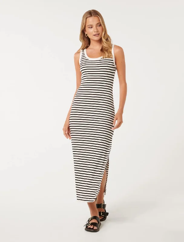 Women's Evening Apparel Samara Ribbed Jersey Midi Dress