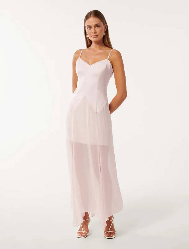 Sustainable Women's Clothing Scarlett Sheer Skirt Maxi Dress