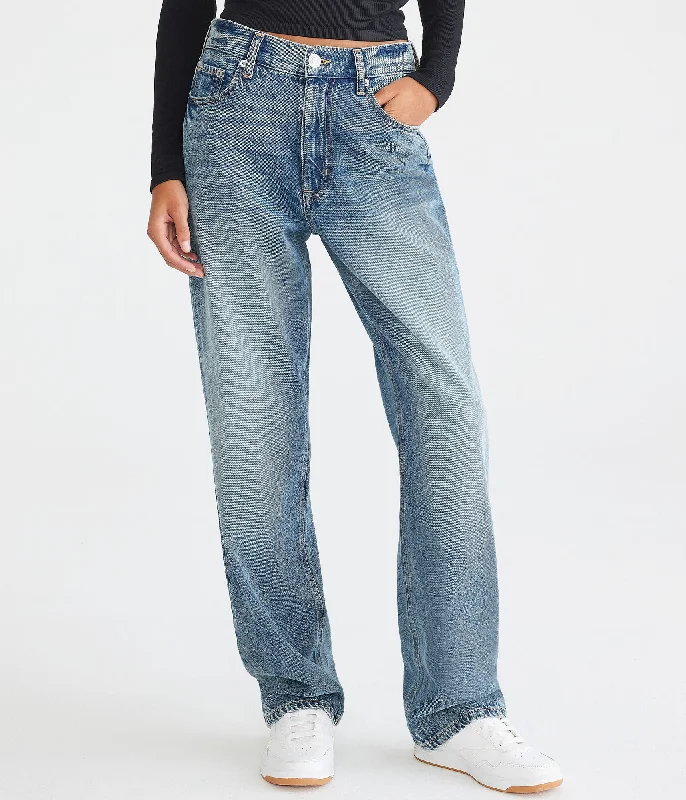 Stylish Women's Garments Aeropostale High-Rise Baggy Jean