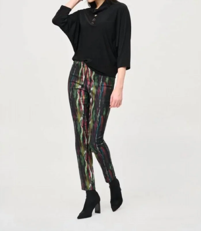 Comfortable Casual Wear Classic Slim Pull-On Pants In Multi