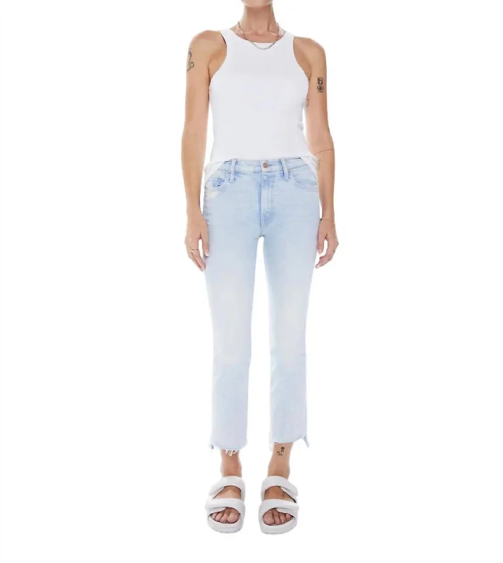 Designer Women's Fashion Online Insider Crop Step Fray Jeans In Smooth Sailing