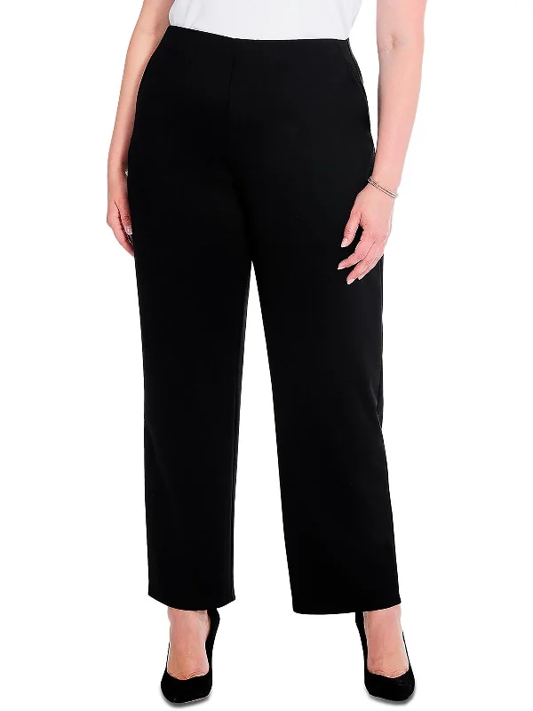 Modern Women's Attire Plus Womens Ankle Wide-Leg Dress Pants