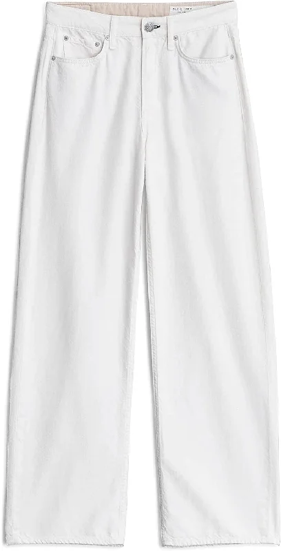 Online Shopping Boutiques Rag & Bone Featherweight Logan Ecru Wide Leg Jeans