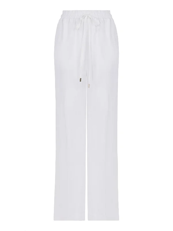 Flash Sales Today Wide-Leg Linen Pants