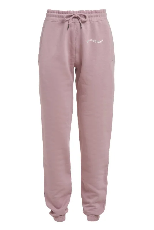 Women's Outerwear for All Weather Conditions Women's Organic Cotton Jogger Pants In Mauve