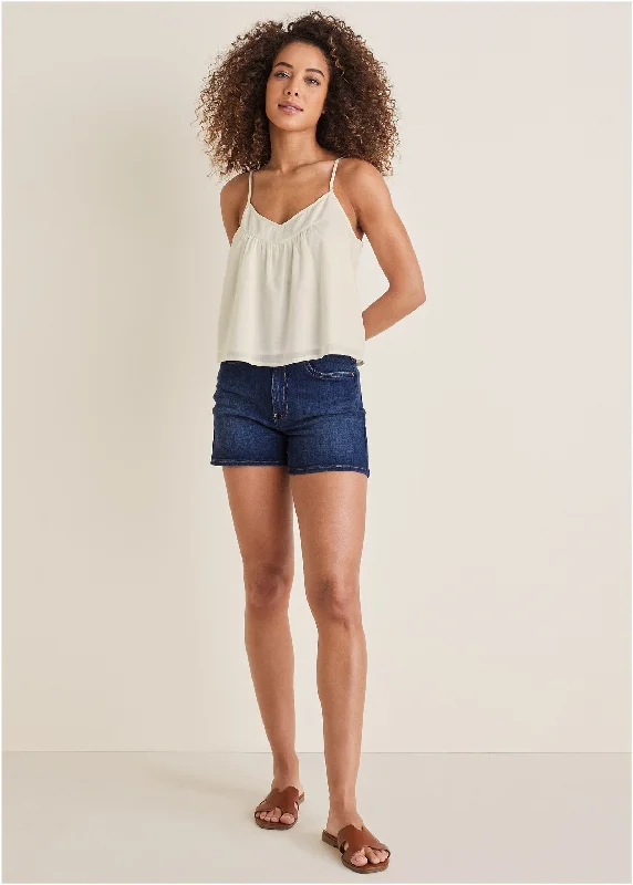 Women's Athletic Garments Naomi Denim Shorts - Dark Wash